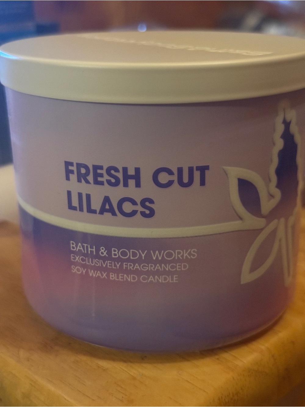 Bath & Body Works Fresh Cut Lilacs Candle - Lavender Purple